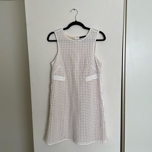 Pinko White Eyelet Dress